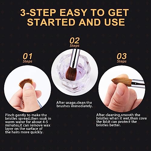 Kolinsky Acrylic Nail Brush Set - Size 10 & Cleanup Brush