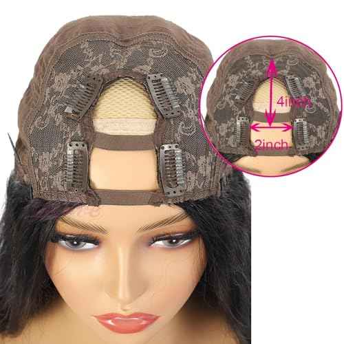 Amella U Part Body Wave Wig 18inch 150% Density Full Head U Shape Clip in Wigs Body Wave Half Wig Human Hair Extension For Black Women