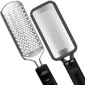 Stainless Steel Foot File & Callus Remover Set for Wet Dry Feet (2 Pack)