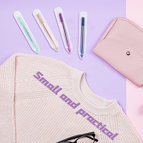 4-Piece Glass Cuticle Pusher Set - Dual-Ended Crystal Nail Care Sticks