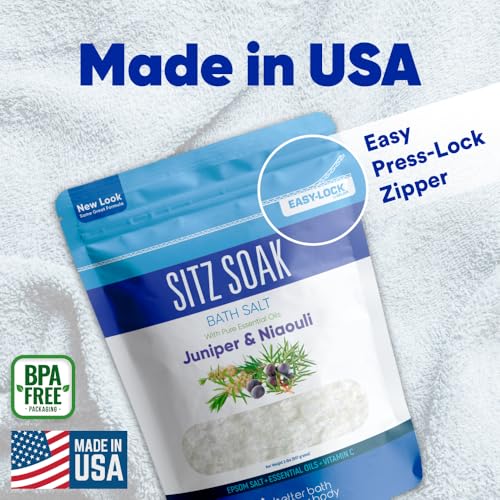 Sitz Bath Salt 2-Lbs Epsom Salt Soothing Essential Oils