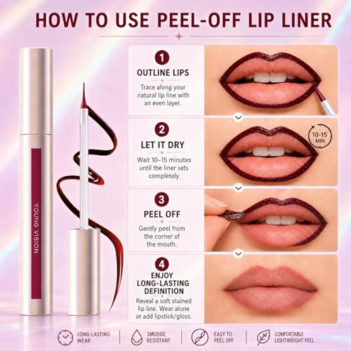 YOUNG VISION Peel Off Lip Liner - Waterproof Matte Tattoo Lip Stain