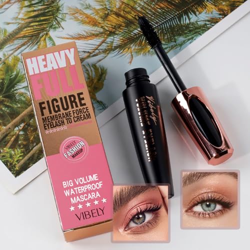 4D Silk Fiber Lash Mascara - Smudge-Proof, Extension, Voluminous, Natural & Waterproof, Long-Lasting, No Flaking/No Clumping, All Day Exquisitely Full (2 Packs)