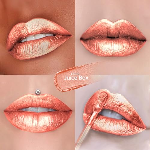 Peach Metallic Liquid Lipstick - Waterproof & Long-Lasting