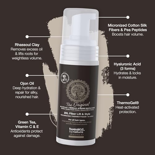 Tweak'd by Nature Volumizing Foam 5oz | Fiber Lift & Hydrating