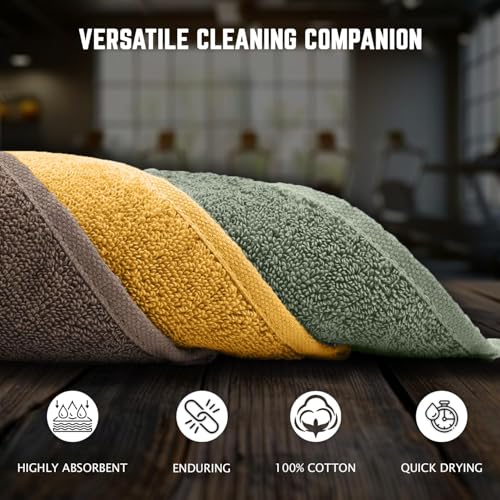 ZUPERIA 100% Cotton Washcloths 24 Pack - 12" x 12"