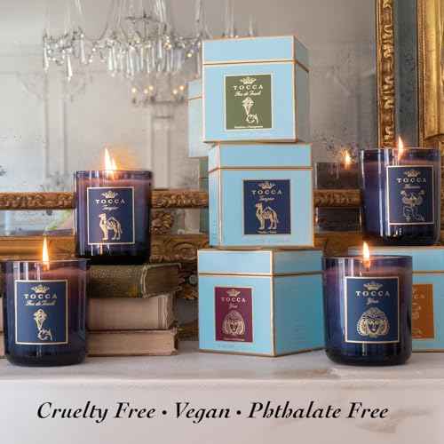 TOCCA Montauk 10oz Candle - Sea Salt & Cucumber Scented, Hand Poured Soy-Wax Blend with 100% Cotton Wick, 60 Hour Burn Time