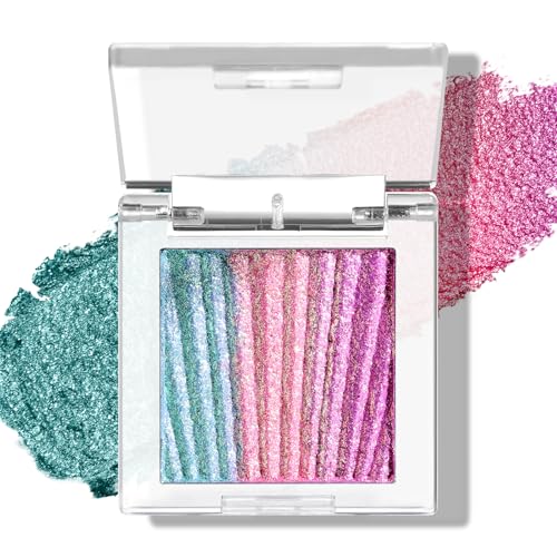 Chameleon Eyeshadow Palette - Teal Blue Pink Iridescent Shimmer