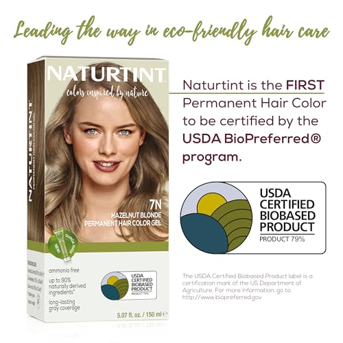 Naturtint 7N Hazelnut Blonde Permanent Hair Color - Vegan, Ammonia-Free, 5.07 Fl Oz