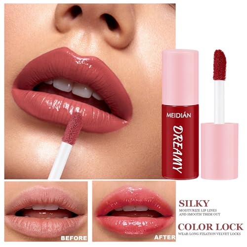 ADMD Matte Lip Gloss Set 10 Velvet Shades Non-Transfer