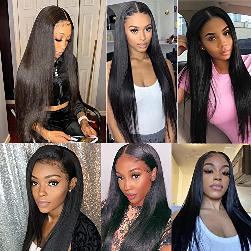 Brazilian Straight Hair Bundles 18 20 22 inch Natural Black