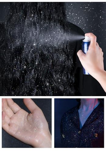 Body Glitter Spray 60ml - Long Lasting Silver Shimmer