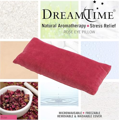 DreamTime Rose Eye Pillow – Natural Aromatherapy & Cold Therapy Mask