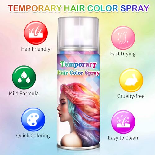 Blue Temporary Hair Color Spray - Washable Non-Sticky Dye 120ML