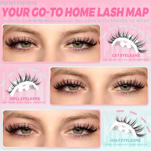 Manga Lash Clusters 10-14mm C Curl Wispy Eyelash Extensions