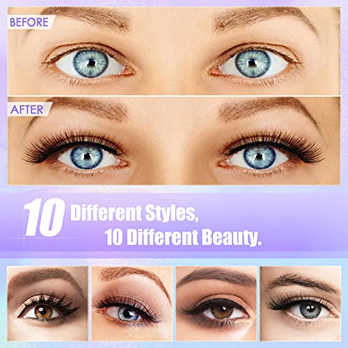 DEJAVIA Magnetic Lashes 10 Pairs with Eyeliner Kit