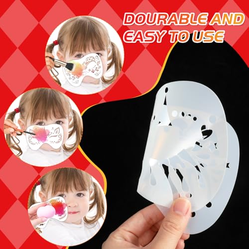 HOWAF 20 Pcs Kids Face Paint Stencils Set - 20 Designs