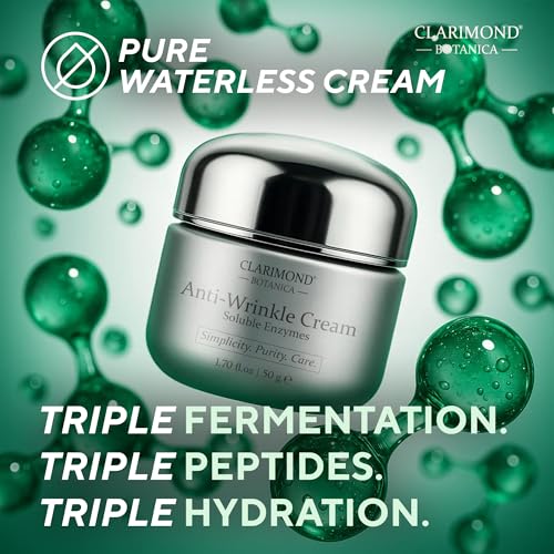 Anti-Wrinkle Face Cream ? Collagen & Peptides Hydrating, Brightening, Firming Fine Line Reduction, Skin Tightening, Plumping Moisturizer Skincare w/Pro-Xylane & Soluble Enzymes 50g Radiance Renewal