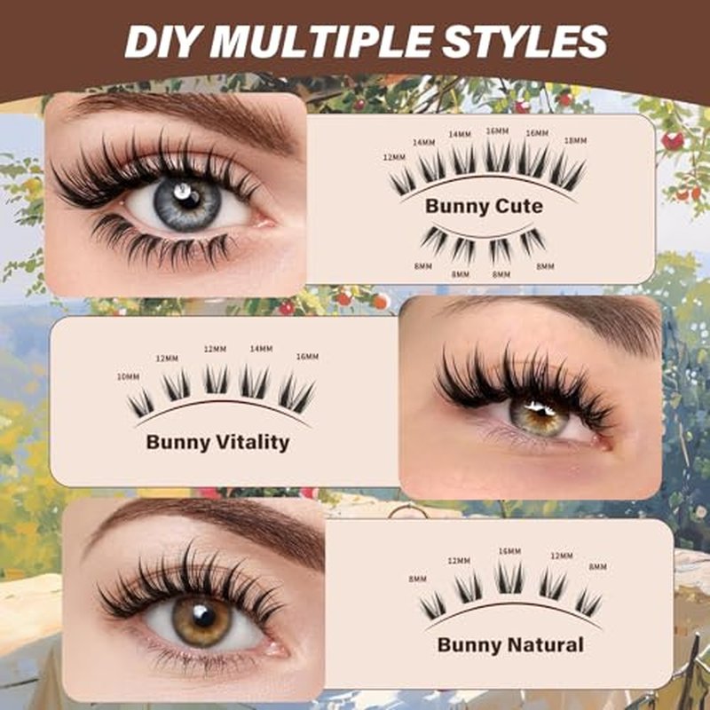Bunny Lash Clusters C Curl Wispy Anime Eyelashes