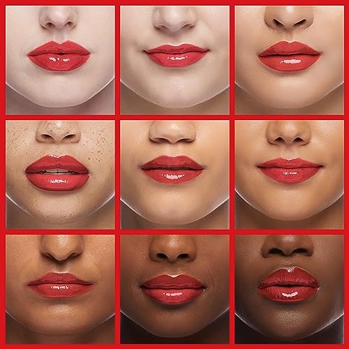 Beauty Glazed Lip Oil with Big Brush - Hydrating Vegan Gloss, Non-Sticky