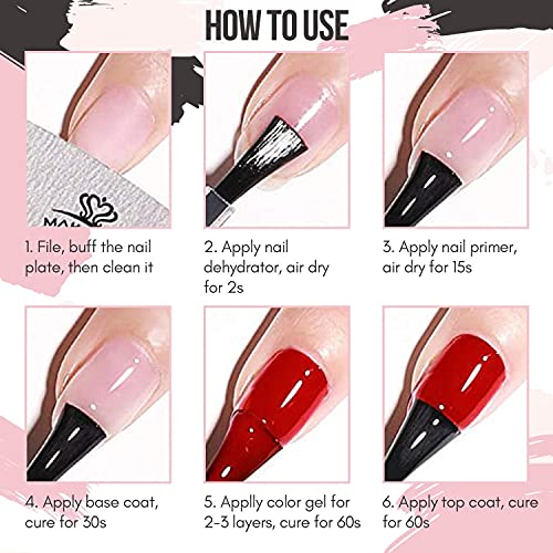 Makartt Nail Primer Natural Nail Dehydrator and Primer for Acrylic Nails Gel Polish Bundle 3 in 1 Nail Glue Gel for Fake Nails(Curing Needed), Super Strong Acrylic Nails Glue