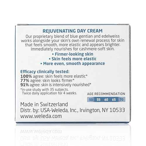 Weleda Face Care Rejuvenating Day Cream, 1.3 Fluid Ounces, Plant Rich Moisturizer with Blue Gentian and Edelweiss
