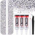 Flatback Resin Rhinestone Kit with B7000 Glue & Pickup Tools for Crafts