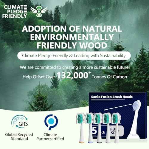 Replacement Heads for Waterpik Sonic Fusion 2.0, Extra-Large Size Flossing Toothbrush Head fit for Water pik SF-01 SF-02 SF-03 SF-04 (White, 5 Count)