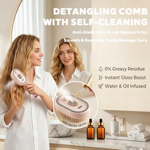 Electric Spray Air Cushion Massage Comb - Detangle & Scalp Massage
