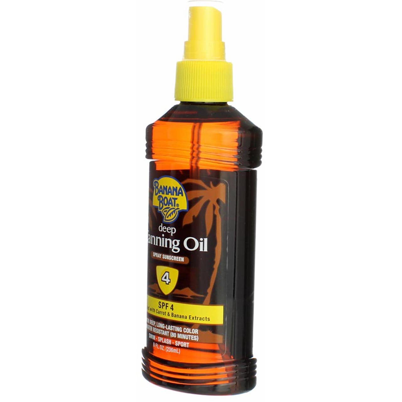 Banana Boat Deep Tanning Spray with Coconut Oil SPF 4, 8 Ounces each (Value Pack of 5)