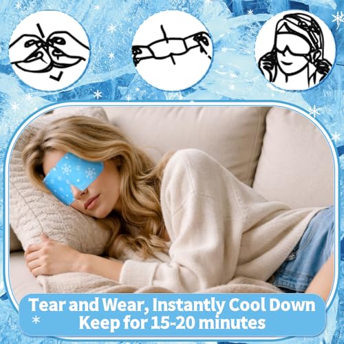 Newcotte 36 Pack Cooling Eye Masks - Hydrogel Patches for Puffy Eyes