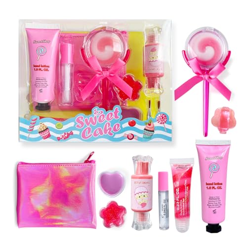 M&U Lip Gloss Set for Girls – 11pc Kit with Fun Shapes