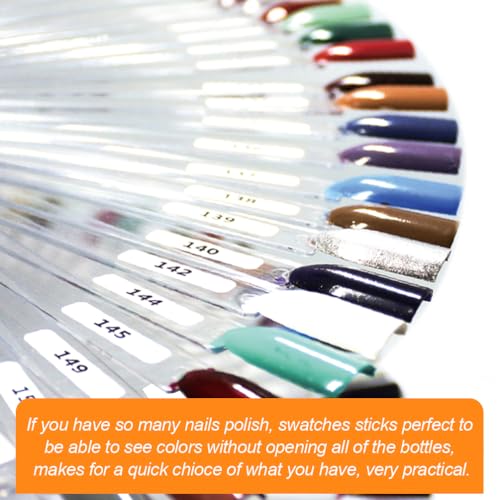 Transparent Nail Swatch Sticks 50PCS Clear Practice Tips for Nail Art & Display - Variation of THIS listing