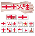 56Pc England Flag Temporary Tattoos Waterproof