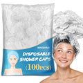 MAQIHAN 100 Large Disposable Shower Caps - Waterproof Hair Caps