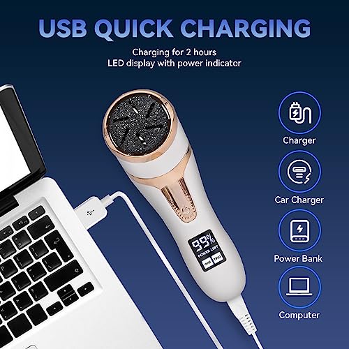 Electric Callus Remover with Vacuum - Rechargeable & Waterproof Foot Care Tool