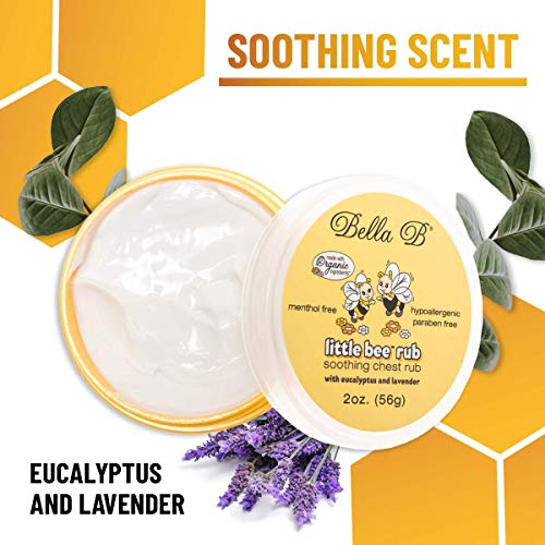 Bella B Little Bee Soothing Baby Chest Rub 2 oz - Baby Vapor Rub Lavender - Eucalyptus Chest Rub For Infants - Eucalyptus Vapor Rub - Natural Vapor Rub - Soothing Vapor Rub - Soothing Chest Rub
