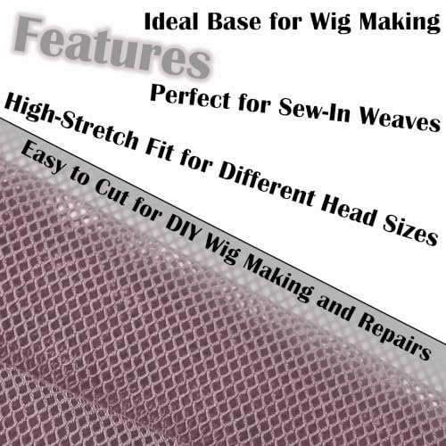 Wig Cap Lace Mesh Fabric - 1 Yard Stretch Net for Wig Making