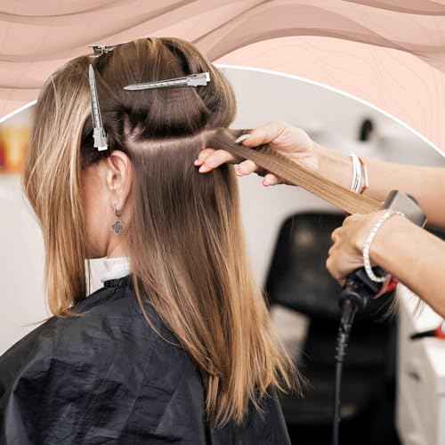 Hair Clips for Rollers,Pin Curl Clip,Metal Duck Billed Hair Clips for Women Styling,24pcs(3.5Inch) Silver larger Aligator Curl Loc Clips, Salon,Bows DIY,1pcs Rat Tail Combs,Dgeclr