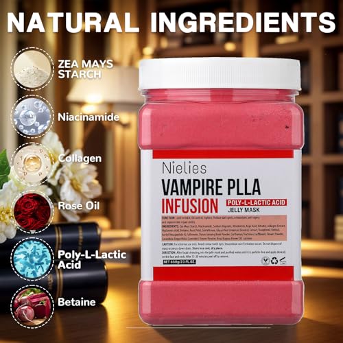 Jelly Masks for Facials Professional- Vampire Peel-Off Jelly Mask Set, Face Mask For Instant Hydration For Moisturizing, Smoothing (Vampire)