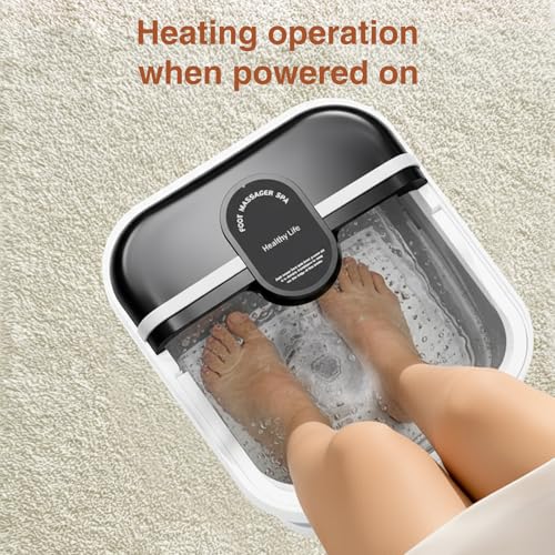 Pedicure Foot Spa with Bubble and Heat,Collapsible Foot Soaking Tub with Remote Control,Pedicure Tools for Feet,Foot Bath Soak Tub Gifts for Mens/Women,Mom/Dad