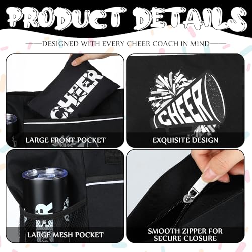 Patelai Cheerleader Gift Set – Tote Bag, Tumbler, Makeup Bag & Keychain