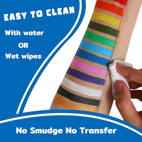 Bowitzki 14 Colors Face Body Paint Set - 20ml Water Based