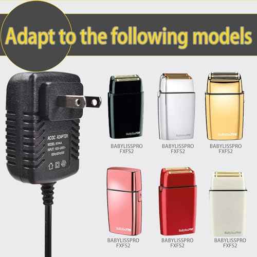 Replacment for BaByliss PRO Shaver FXFS2 Charger, 4.5V Power Adapter Compatible with BaBylissPRO Barberology Cordless Metal Double Foil Shaver FXFS2 Charging Cord