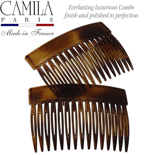 Camila Paris CP2942 French Twist Hair Combs, 3" Small Side Comb Clips
