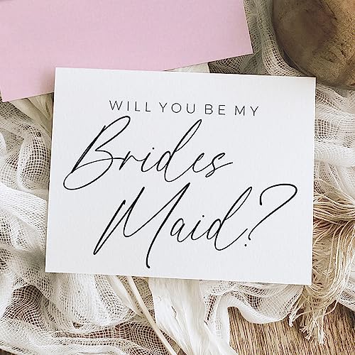 Will You Be My Bridesmaid Card. Will You Be My Maid Of Honor Card. Will You Be My Matron Of Honor Card. (1 CARD, BRIDESMAID)