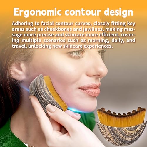 2pc Lymphatic Contour face Brush and Body Brushes,face Brush for Lymphatic Drainage,Contour Faces Brush for Lymphatic Drainage Ergonomically Designed to Fit The Skin Precisely and Relieve Fatigue
