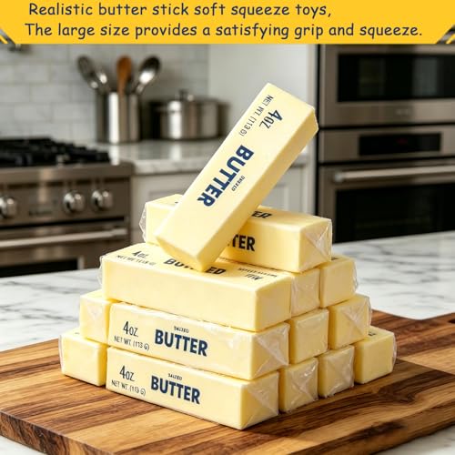 Realistic Butter Stick Squeeze Toy - 2PCS Stress Relief Squishy