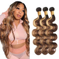 P427 Honey Blonde Body Wave Hair Bundles - 3 Pack 300g