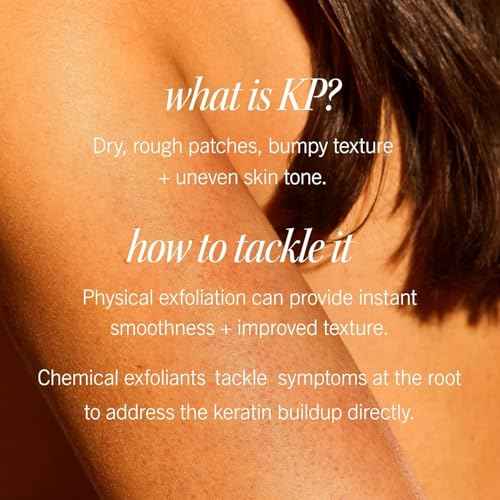 First Aid Beauty - KP Bump Eraser Body Scrub with 10% AHA, Keratosis Pilaris Exfoliator with Glycolic and Lactic acids, Helps Reduce Chicken Skin Bumps, Safe for Sensitive Skin, Strawberry Scent, 2 oz